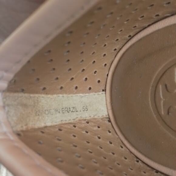 Tory Burch Chelsea Ballet Leather Flats Pink Gold Logo 9.5 New in Bag $300 MSRP - Picture 8 of 9